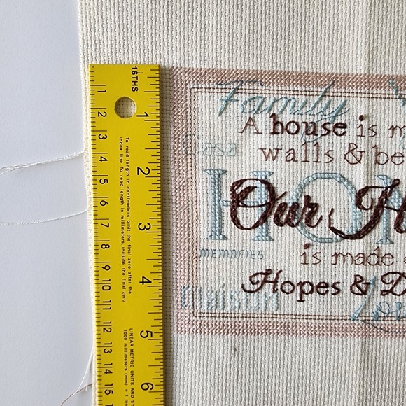 Our Home Love Cross Stitch Finished Piece Cottagecore Picture Art Housewarming - Picture 9 of 15